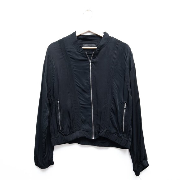 Blank NYC Black Zipped Up Long Sleeves Jacket - Picture 2 of 6